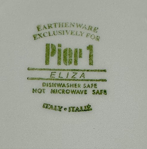 Set of 3 Pier 1 ELIZA 7 3/4" Salad Plates White Blue Flowers Italy - Picture 5 of 6