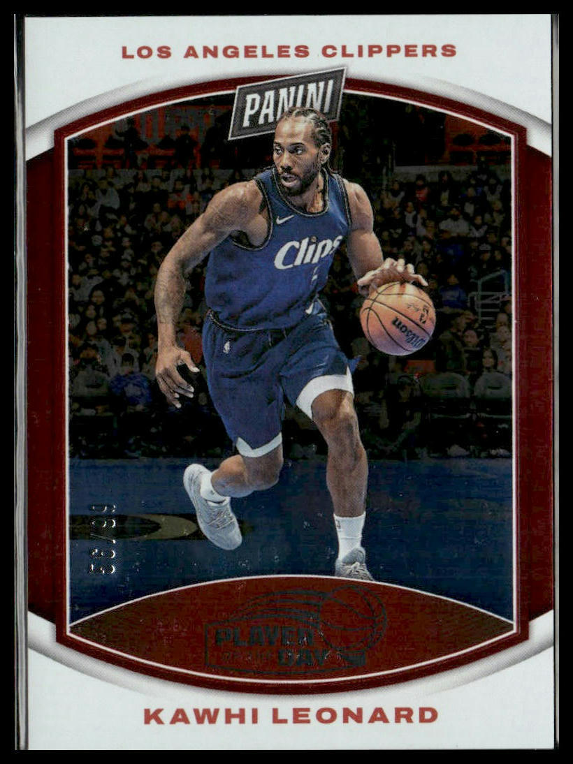 2023-24 Panini Player of the Day #18 Kawhi Leonard Red #/99 Los Angeles Clippers