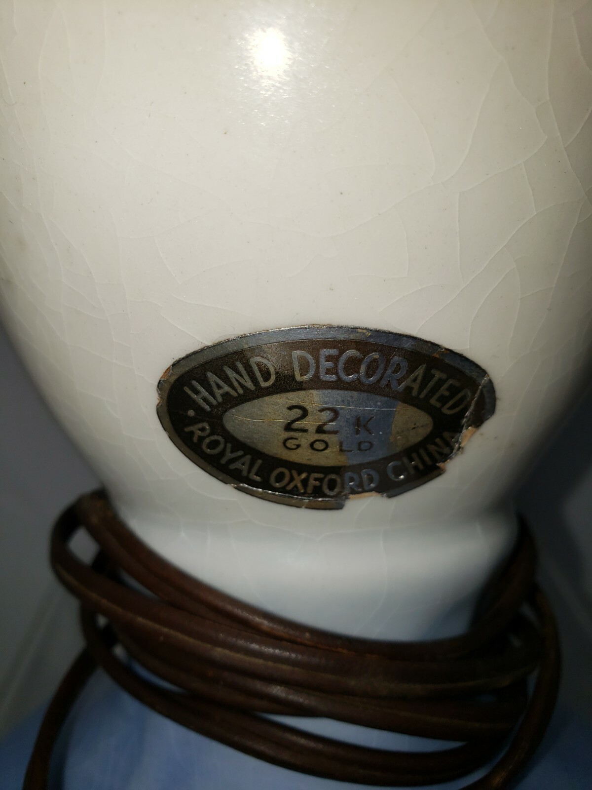 Royal Oxford China Lamp 22KT Gold Table Lamp eBay