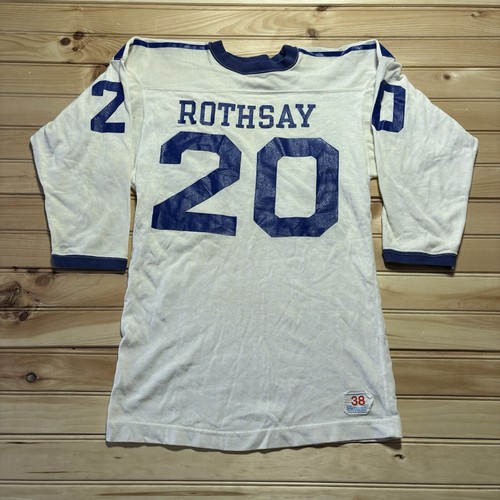 True Vintage 60s 70s Champion Long Sleeve Football Jersey #20 Rothsay Size 38