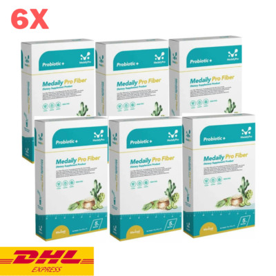 6x Medaily Pro Fiber Powder Drink Prebiotic Probiotic Help Excretion Supplement