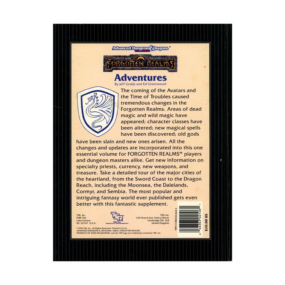 TSR FORGOTTEN REALMS Livres Du Monde Atlas Forgotten Realms VG EUR 141,35 - FR