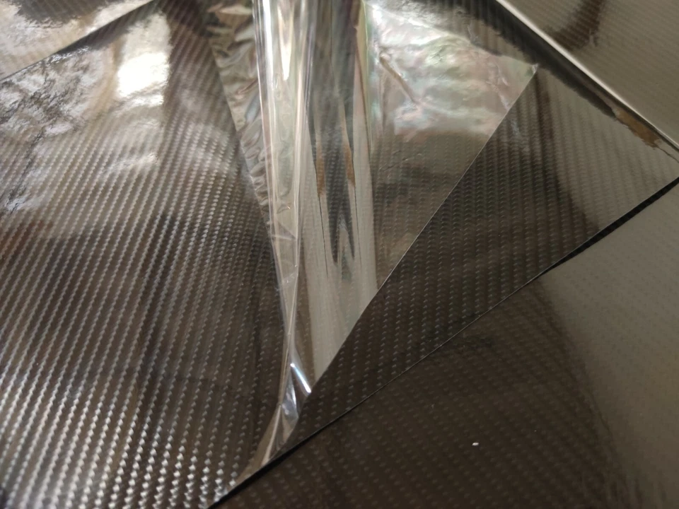 7D Премиум Супер Глянцевая Черная Виниловая Обертка из Углеродного Волокна Без Пузырей Выпуск Воздуха - Изображение 3 из 4