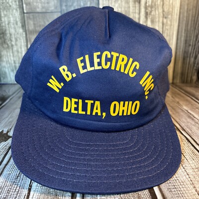 Vintage AJD SnapBack Hat W.B. Electric Delta, Ohio Made In USA