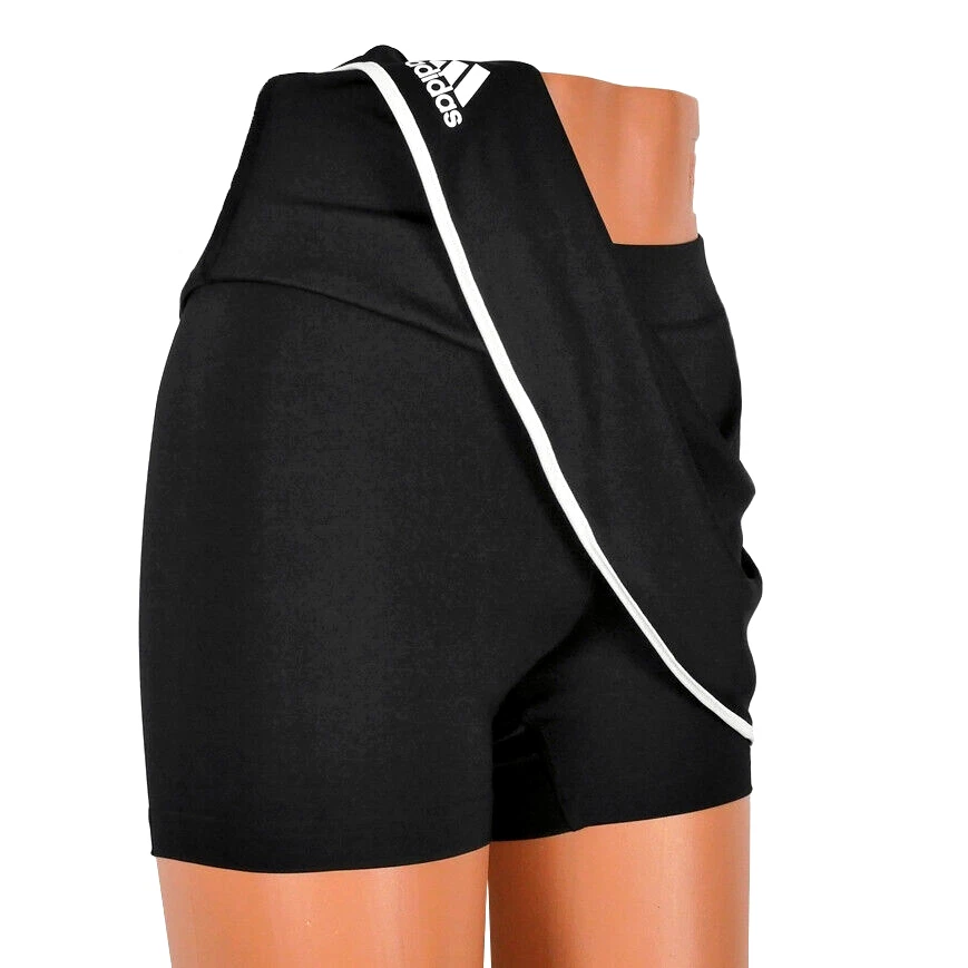 Adidas Damen Tennis Rock mit Hose 2in1 Skort Sport Laufrock schwarz/weiß XS S M - Bild 2 von 4