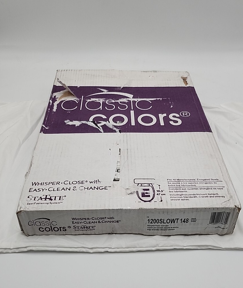BEMIS Toilet Seat Elongated with Slow Close in Mexican Sand 1200SLOWT 148