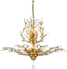 8-Light Vintage K9 Crystal Chandeliers Ceiling Lights LED Light Crystal Pendant