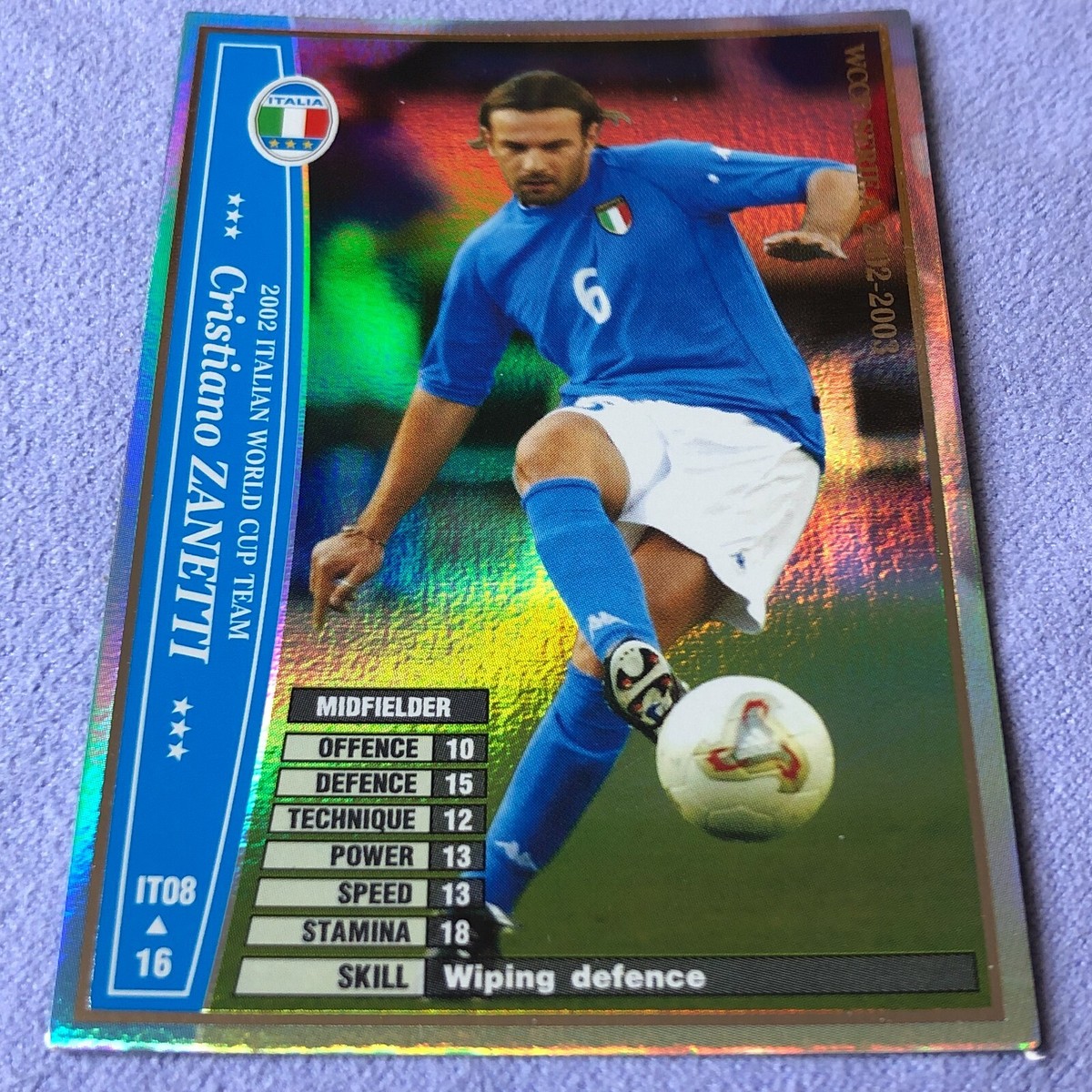 Panini WCCF 2002-2003 IT08 - Cristiano ZANETTI - FOIL RARE - #0041