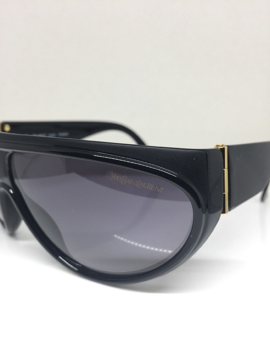 New Vintage Yves Saint Laurent YSL 8761-2 Y 59 Sunglasses Black