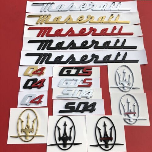 3D ABS Car Badge Trunk Nameplate Sticker for Maserati Ghibli Quattroporte Gran - Picture 1 of 31