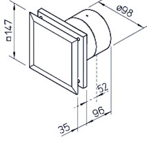 HELIOS MiniVent Minilüfter M1/100 - N/C, F, P Badlüfter Miniventilator Auswahl - Bild 2 von 4