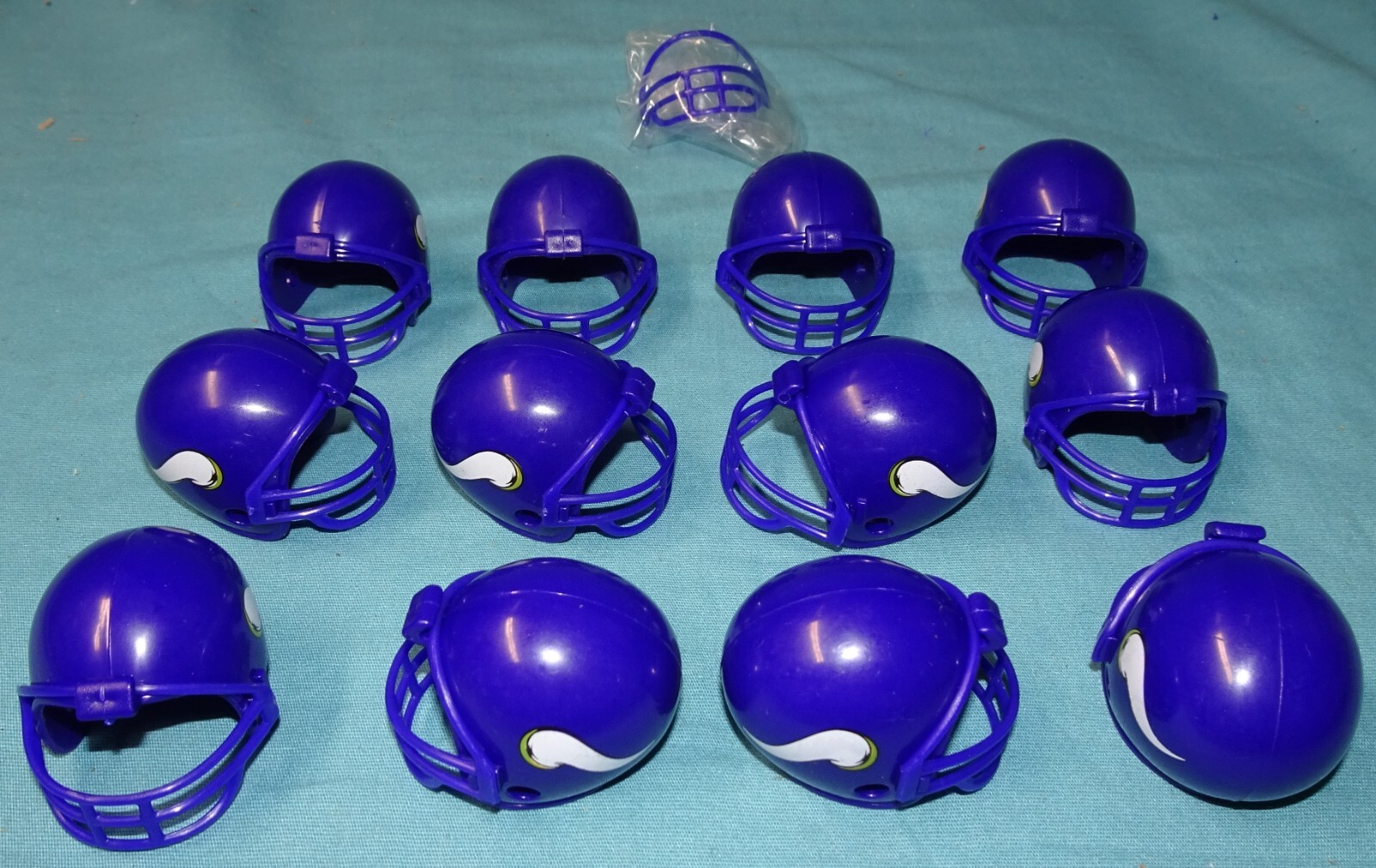 LOT OF 12 NEW = Mini Helmet NFL Minesota Vikings cake topper