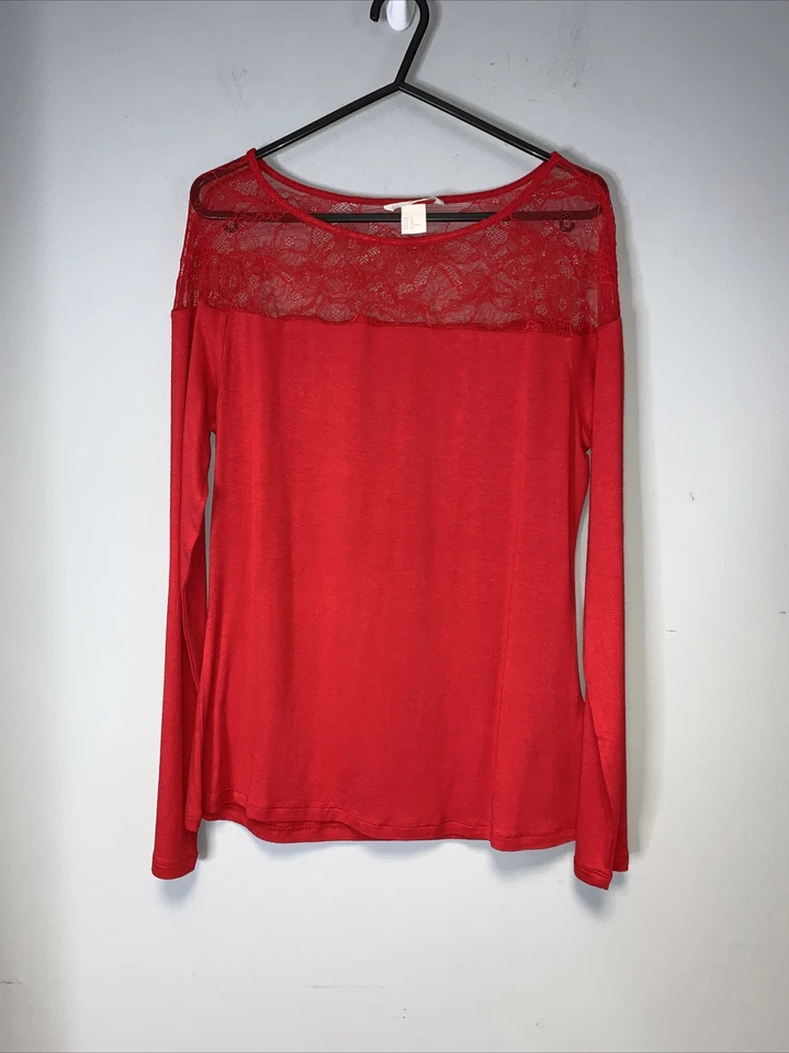 Ladies red long sleeve top from H&M size eur m  - Image 3 of 4