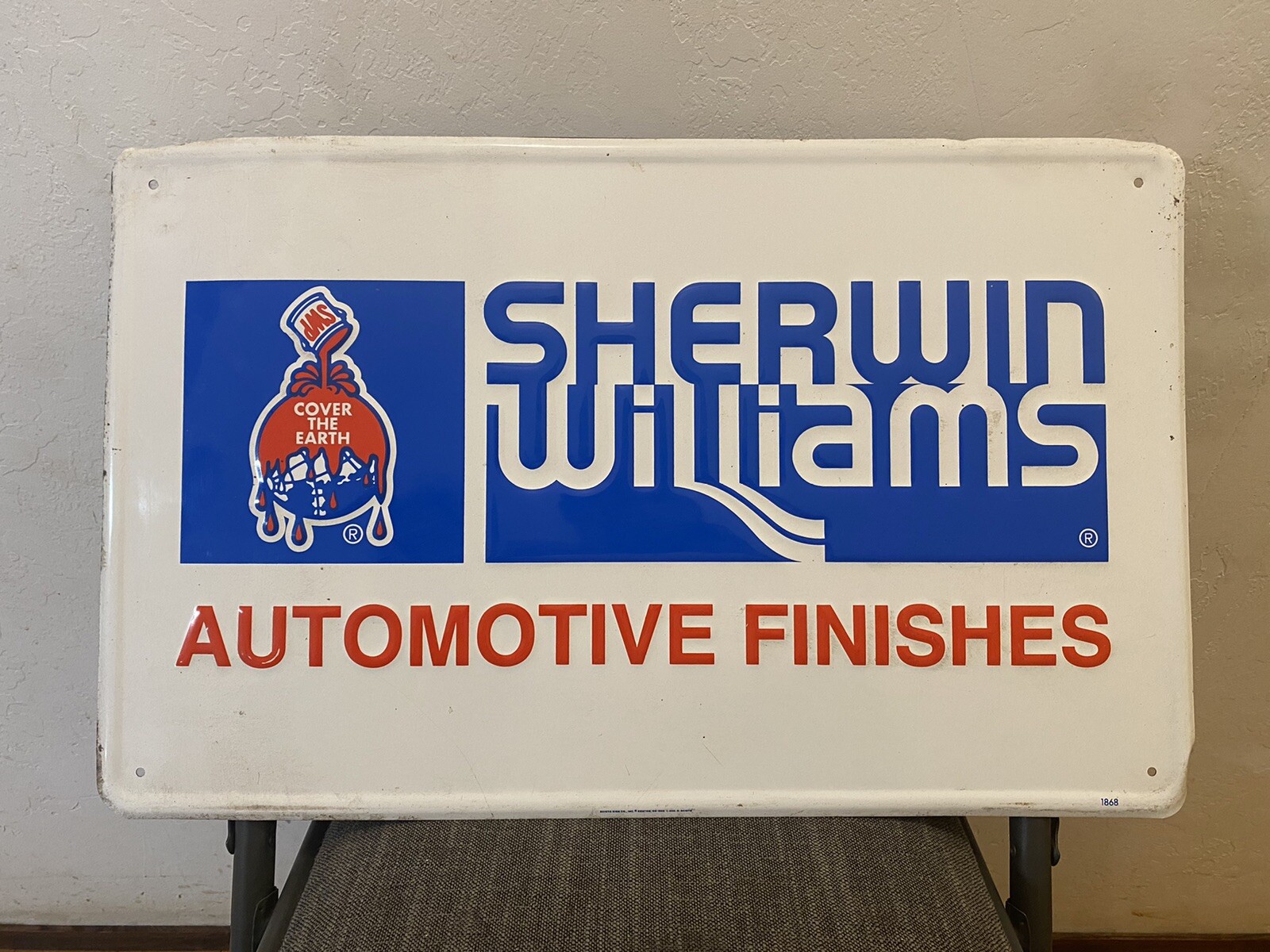 Vintage Sherwin Williams Automotive Finishes Embossed metal sign 15