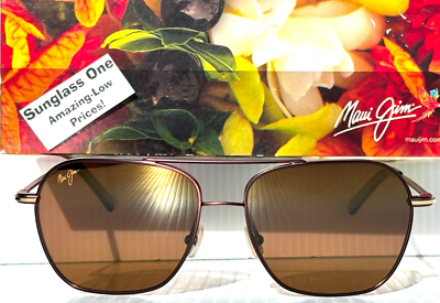 NEW Maui Jim MANO Pilot Brown POLARIZED HCL Bronze Lens Sunglass