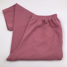 Vintage Alfred Dunner Pink Slacks Pants Women's Size 16 32 in Waist Lounge Wear