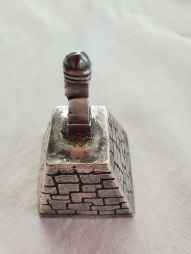 Antique Silver (.900) Ancient Builder Pyramid & Inca Maya Aztec Mexico Bell 132g - Picture 2 of 11