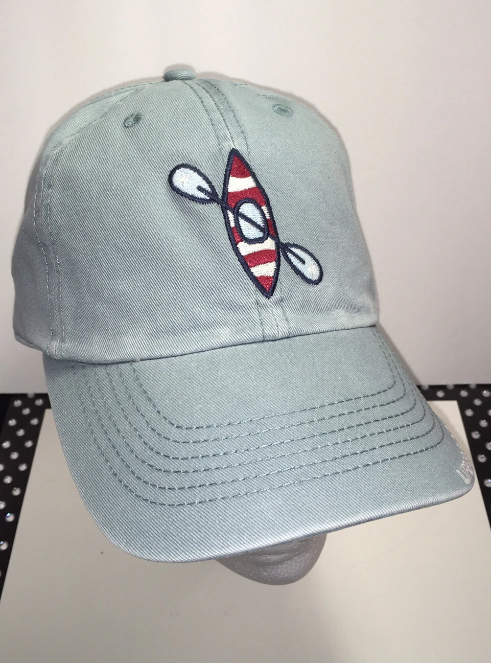 LIFE IS GOOD KAYAKING FREEDOM BLUE HAT BASEBALL CAP Patriotic Embroidered NWT