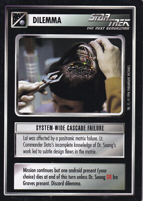 1996 Star Trek TNG CCG Dilemma System Wide Cascade Failure Sehr Gut