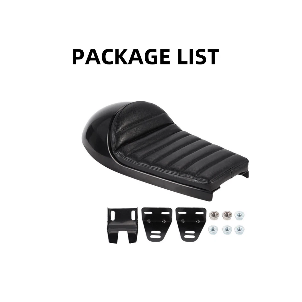 Asiento Café Racer Retro Vintage Universal Asiento Moto Sillín Scrambler Cojín Foto 4 de 4