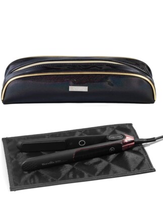 Terviiix Glätteisen Reisetasche Schwarz, Hitzebeständig