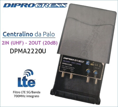 Amplificatore Antenna TV Da Palo 30 DB Con Alimentatore - Filtro LTE/5G, Regolabile - Foto 9