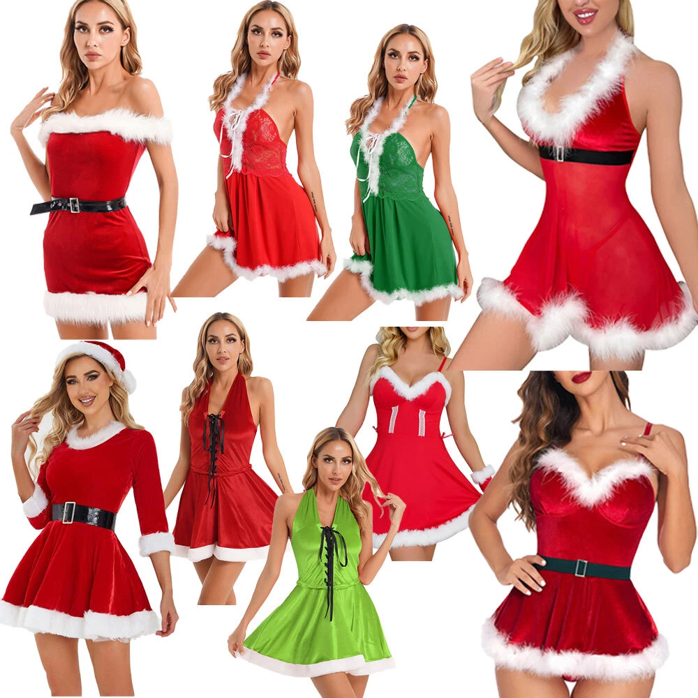 Santa claus shop costume for female