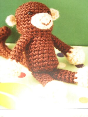 Monkey, amigurumi;  (#920-13) vintage  crochet  pattern