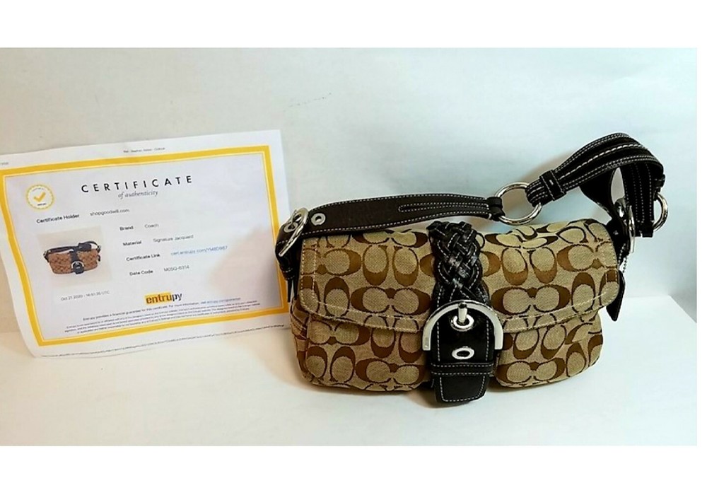 COA Coach M05Q-6314 Signature Jacquard Handbag