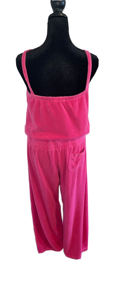 Sexy Mameluco/Traje de Juego/Cubierta de Playa Juicy Couture XL Vintage Y2K Terry Lujo Rosa Foto 4 de 4