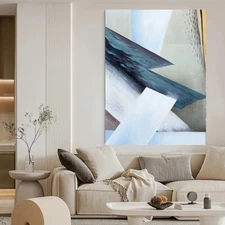 Abstract Design Oil Painting Wall Art Picture Hand Painted Drawn Canvas