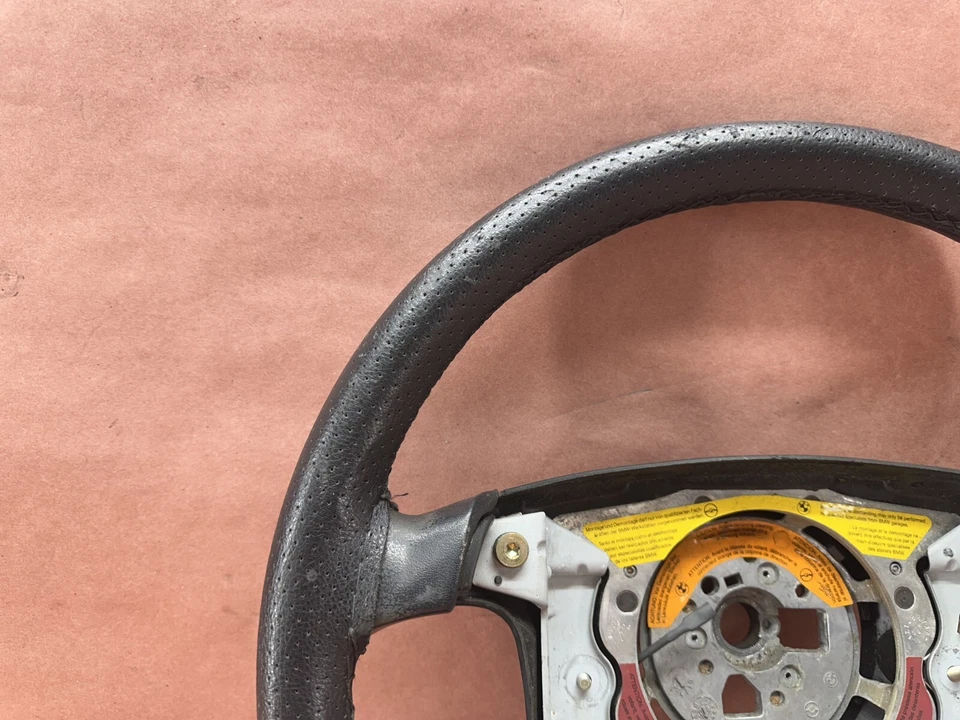 BMW E34 535I 525I 530I 540I E32 735I 740I Leather Steering Wheel OEM #91300 - Image 2 of 4