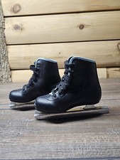 Double Runner Blade Beginner Ice Skates Black Little Boy Youth Sz 11 Inserts