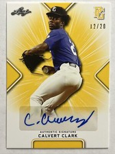 2021 LEAF PERFECT GAME CALVERT CLARK AUTO 12/20