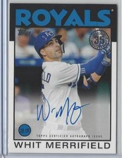2021 Topps Series 1 Whit Merrifield 1986 35th Anniversary Autograph Auto Royals