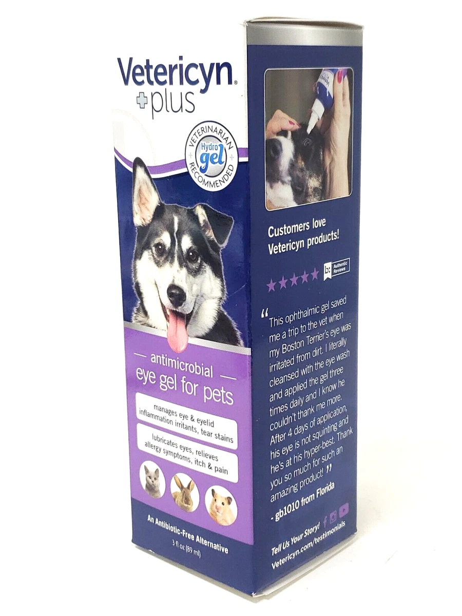Ophthalmic gel top for dogs