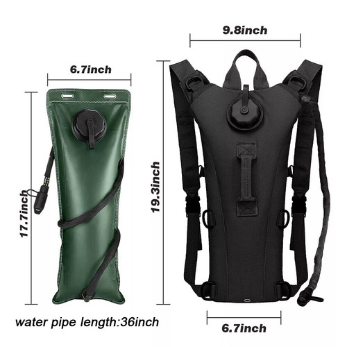 3L Water Bladder Bag Hydration Backpack Pack Hiking Camping Cycling Outdoor USA - Picture 32 of 37