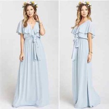 Show Me Your Mumu Audrey Bridesmaid Prom Dress Steel Blue NEW US Size L