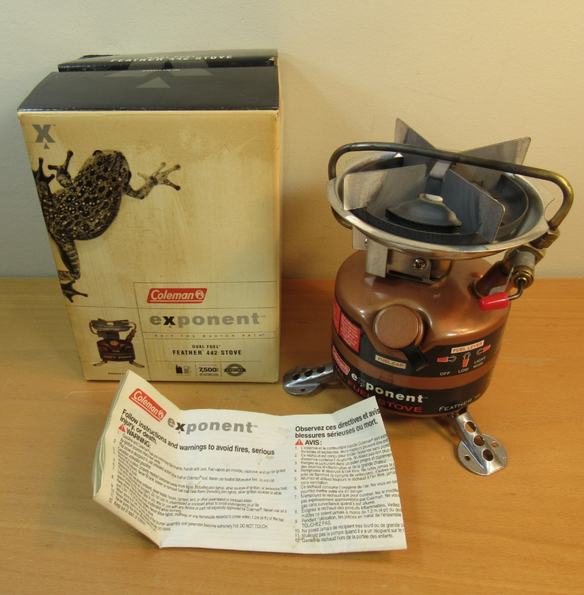 VTG Coleman Exponent Dual Fuel Feather 442 Portable Camp Stove