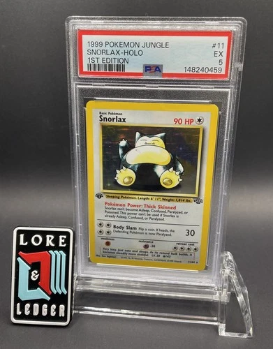 1999 POKEMON JUNGLE 1ST EDITION #11 SNORLAX-HOLO PSA 5