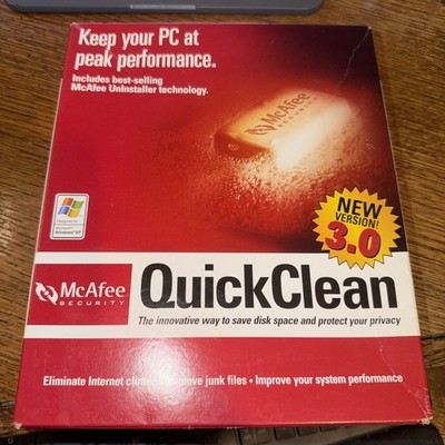 McAfee QuickClean 3.0_Windows XP_Eliminate Internet Clutter_Remove Junk Files