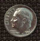 1981 P Roosevelt dime, actual coin in picture, free shipping.