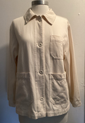 Weekend by Max Mara ecru cotton twill chore coat  sz S