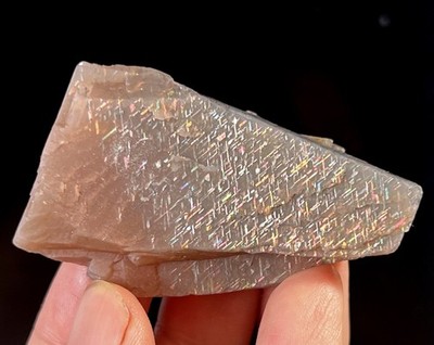 158ct 52mm RAW Rainbow Lattice Sunstone, both sides beautiful