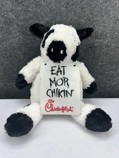 2010-12 Chick-Fil-A “Eat Mor Chikin” Fluffy Soft Plush Cow Stuffed Animal 19"