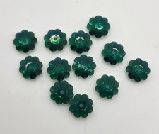 Swarovski Crystal Emerald AB Margarita Flower 3700 Beads/ Buttons; 3 Sizes