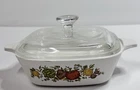 Vintage Corning Ware - The Spice Of Life 16 Oz Dish With Pyrex P41-00 Lid