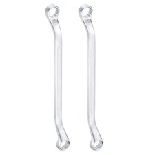 2pcs 45-Degree Offset Box End Wrench 14mm x 15mm Metric Double Box End Wrench