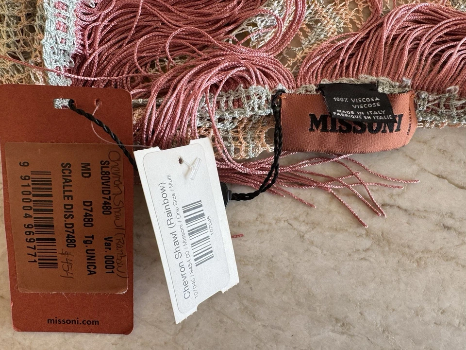 Chal Missoni Chevron Rainbow para mujer nuevo con etiquetas Foto 4 de 4