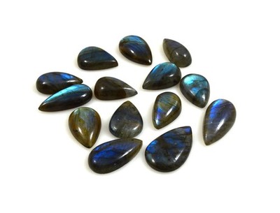 Lot Of Rainbow Flashy Labradorite -100% Natural Pear Gemstone-A1774